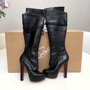 Christian Louboutin knee high leather boots